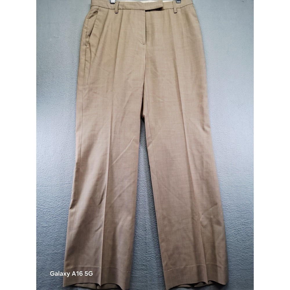 Brooks Brothers Women Dress Pants 100% Wool Light Brown Size 8- Flaws